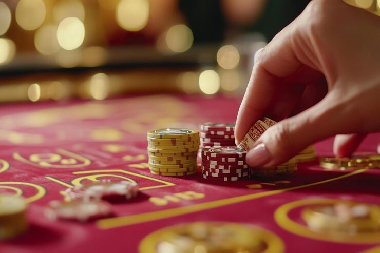 Live dealer at cinta55 blackjack table with professional studio setup
